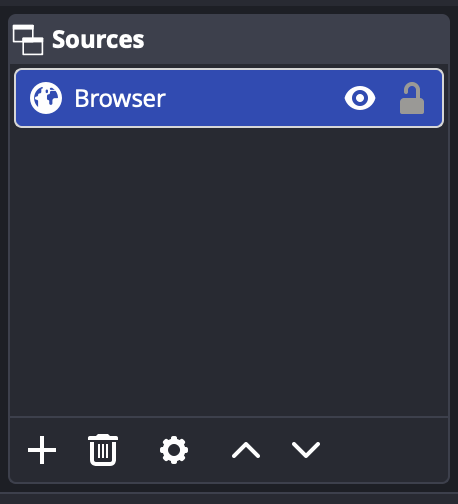 OBS: Add a browser source