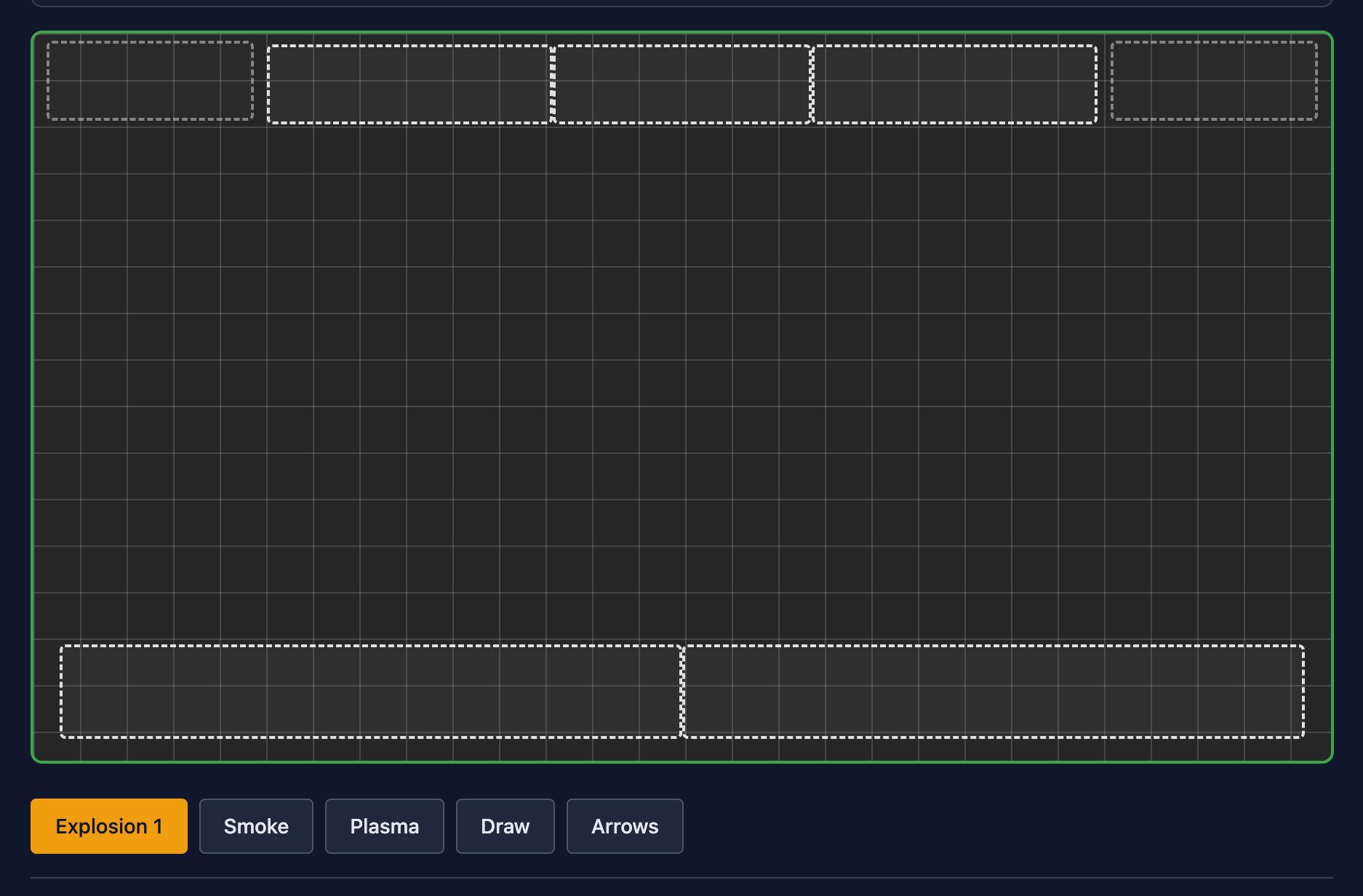 Animation active area where users click to trigger effects