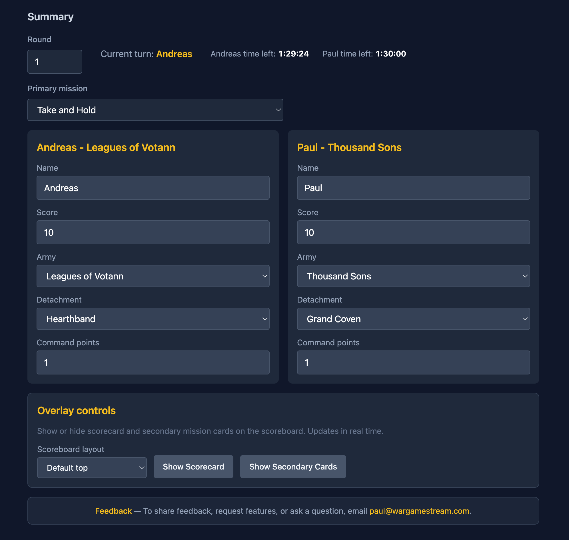 Summary control section used as backup controls for overlay state